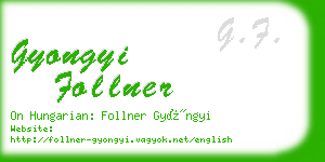 gyongyi follner business card
